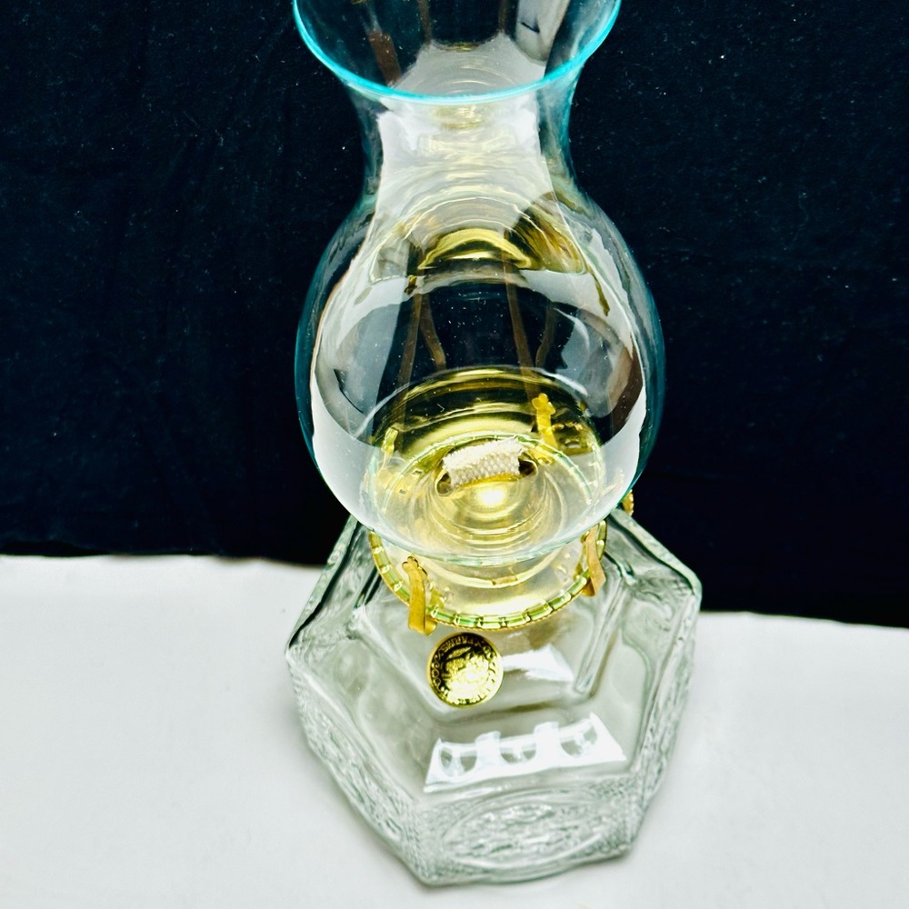 Vintage Lamplight Farms Oil Lamp Kerosene Glass Hexagon Horse & Buggy Heritage - Picture 7 of 10